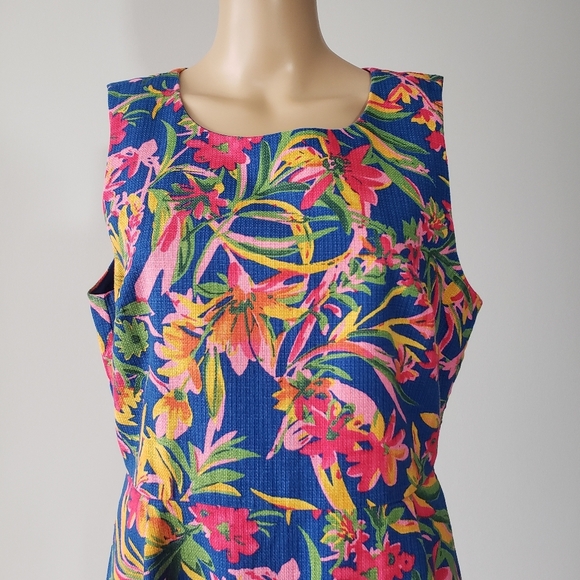 J.Crew factory floral short sleeveless dress size 12 - Picture 9 of 10